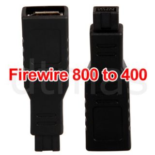 Firewire 800 400 Adapter M 9 to F 6 Pin IEEE 1394 A B