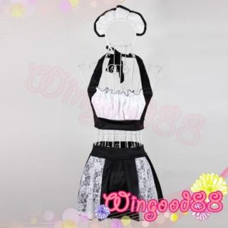  Maid Costume Outfit Top Mini Skirt Lingerie Fancy Dress Set