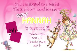 Custom Fancy Nancy Birthday Invitations Cards