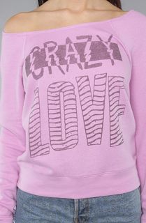 Junkfood Clothing The Crazy Love Off Shoulder Sweatshirt  Karmaloop