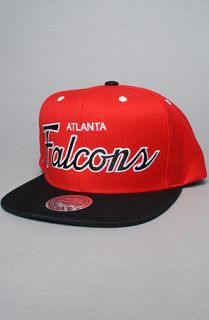 Mitchell & Ness The Atlanta Falcons Script 2Tone Snapback Cap in Red