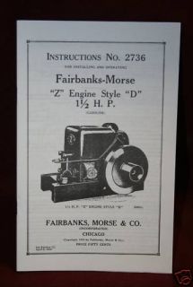 Fairbanks Morse Z Engine Style D Manual Hit Miss