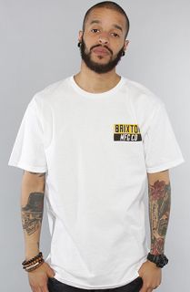 Brixton The Drone Tee in White Concrete