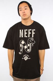 NEFF The Neff Crew Tee in Black Concrete