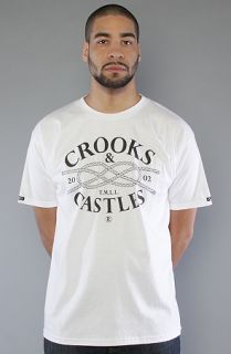 Crooks and Castles The Mens Knit Roped Up TShirt in White  Karmaloop