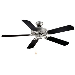 NEW 52 inch Energy Star Ceiling Fan, Silver, 5 Silver OR Black Blades