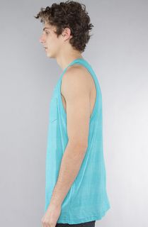 Matix The Duotone Henley Tank in Heather Turquoise