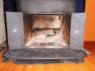 Vintage Franklin Steel Wood Stove Fireplace Insert Pickup Plattsburgh