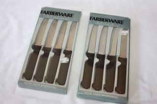 FARBERWARE Steak Knife Set 2 Sets Stainless Steel Knives Cutlery