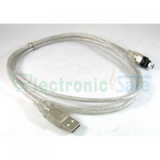 New 4ft USB to Firewire IEEE 1394 4 Pin iLink Adapter Cable Fast USA