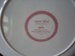 NEW Williams Sonoma 2006 Spode Father Christmas St Nick Plates 4