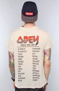 Obey The Marquee Nubby Thrift Tee in Heather Stone