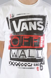 Vans The Stenciled Tee in White Concrete