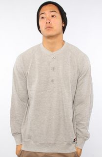 Dickies The Loghtweight Terry Henley Sweatshirt in Heather Gray