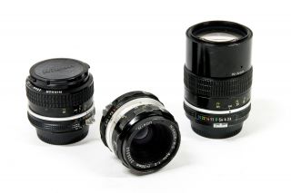 film camera w 3 nikkor lenses exposure meter msrp $ 1000 00 hover over