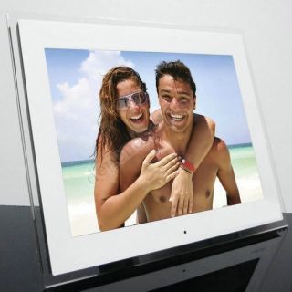  LCD Digital Photo Picture Frame  4 Movie Player Remote White