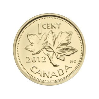 2012 Canada 1 cent Farewell to the Penny 1/25oz. Gold Coin (TAX Exempt