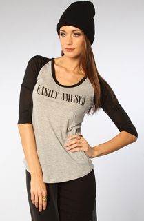 Stones The Easily Amused V Neck Raglan in Black and Gray  Karmaloop