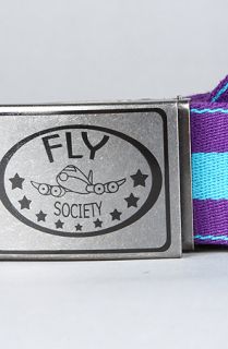 Fly Society The Classic Ribbon Captain Belt in Purple Teal  Karmaloop