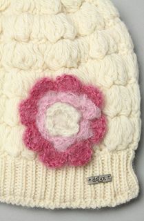 deLux The Mohair Flower Beanie in Ivory