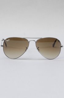 Ray Ban The 58mm Large Aviator Sunglasses in Gunmetal Faded Brown