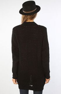 MINKPINK The Have A Yarn Cape Cardigan in Black