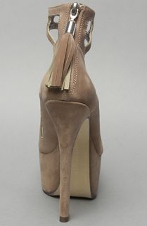 Sole Boutique The Lavonne Shoe in Taupe Velvet