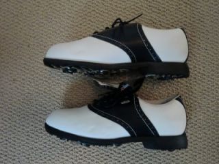 NWOB Etonic Difference 2000 Gore Tex Black White Saddle Golf Shoes Sz