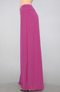 aryn K The Pleated Sheer Wideleg Pant in Orchid