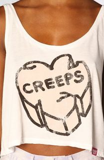 Creep Street The Creep Hearts Boxy Tank in White