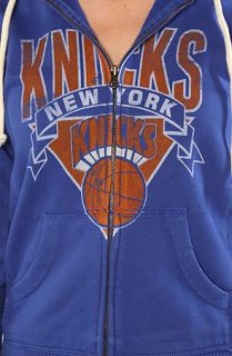  ness the ny knicks vintage zip hoody in blue sale $ 51 95 $ 90 00