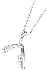 han cholo the straight razor pendant in brass plated silver $ 48 00