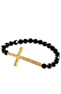 Rosaries Black and Gold Swarovski Crystal Rosary Bracelet