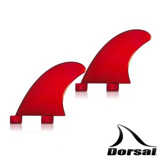 Dorsal Surfboard Fins Thruster Longboard FCS Side Red