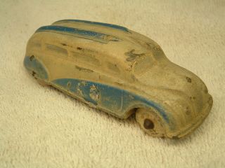Vintage 1930s Hard Rubber Old Toy Car Sun Rubber Co. Patent 2035081 2