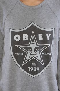 Obey The Obey Nation 2 Crewneck Sweatshirt in Heather Grey  Karmaloop