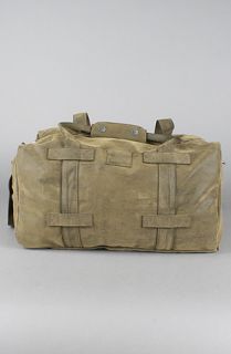RVCA The One Niter Suede Duffle Bag in Military Green