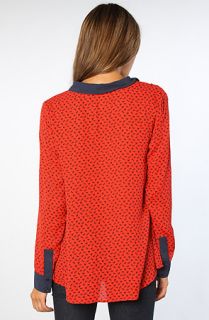 Free People The Printed Boyfriend Buttondown in Red Combo  Karmaloop