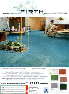 Paul McCobb Directional Furniture Firth Carpet Mid Century Modern 1954