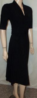 evan picone new black ruched dress sz 6 b59 new with tags this