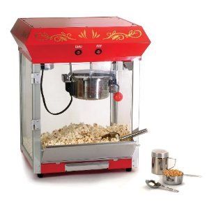 Tabletop Popcorn Maker Machine Popper Kettle Red NEW Old Fashion Look