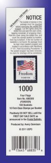 4673 4676 Four Flags AVR Booklet Stamp Deck Card with Mount Mint