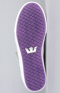 SUPRA The Vaider Sneaker in Grey Waxed Suede Purple