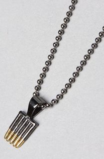 Mathmatiks Jewelry The AK47 Bullet Necklace in Gunmetal Gold Plated
