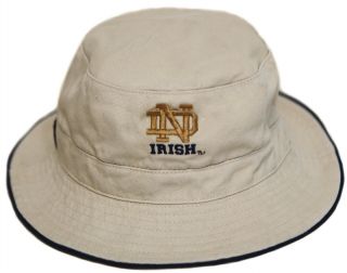 Notre Dame Fighting Irish Khaki Bucket Fishing Hat