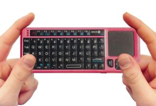 FAVI RioHD LED 3 LED Mini Projector + Wireless Pink Keyboard w/ Mouse