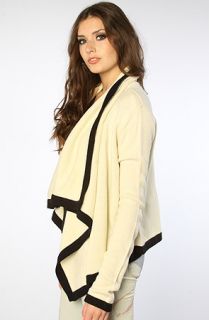 LA Boutique The Ariana Cardigan in Ivory Black