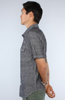 LRG The Burn Out SS Buttondown Shirt in Black