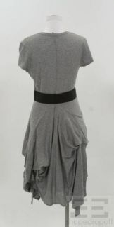 Morgane Le Fay Grey Jersey Bustle Dress Size M