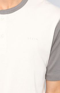 Brixton The Lewis Henley in White Gray